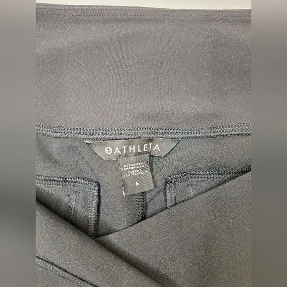 Athleta Endless High Rise Pant Size 6 Black Stretch Pockets Semi-Fitted 533636 - Picture 3 of 12